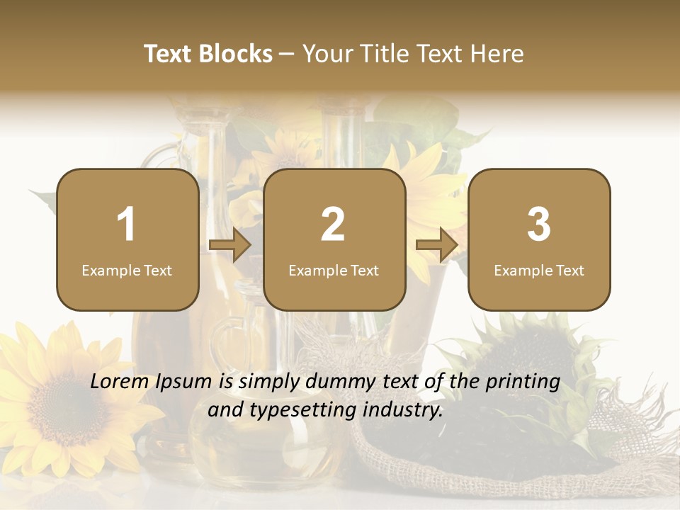 Sunflower Vegetable Oil PowerPoint Template