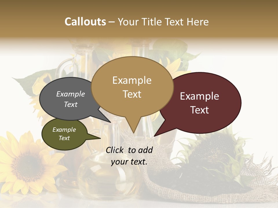 Sunflower Vegetable Oil PowerPoint Template