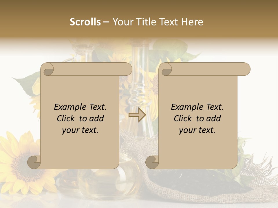 Sunflower Vegetable Oil PowerPoint Template