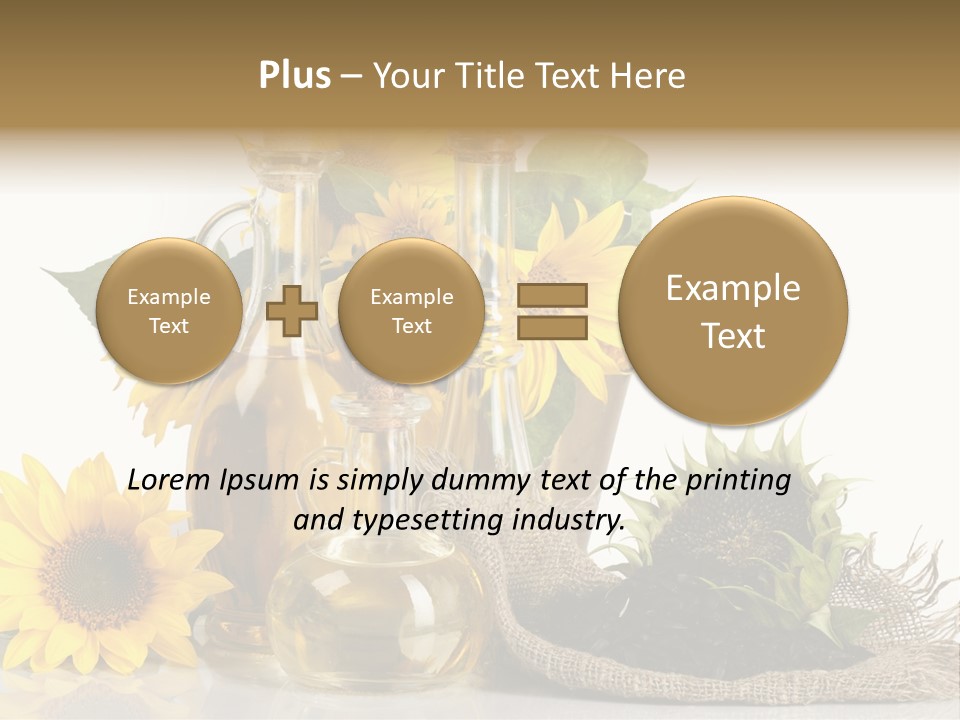 Sunflower Vegetable Oil PowerPoint Template