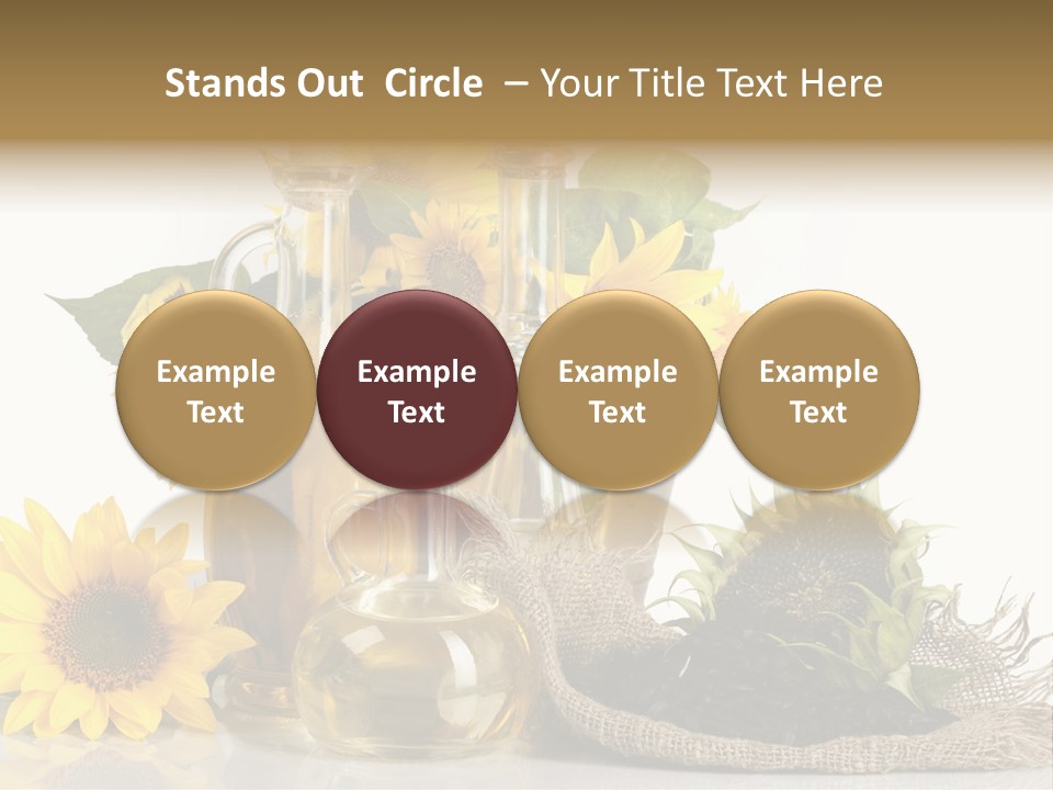 Sunflower Vegetable Oil PowerPoint Template