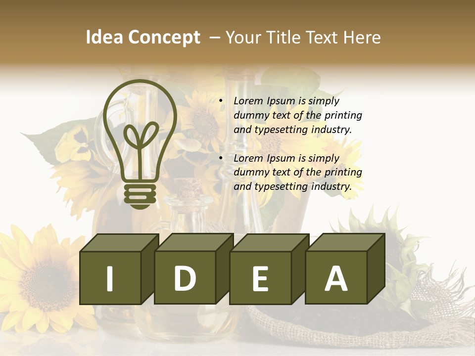 Sunflower Vegetable Oil PowerPoint Template
