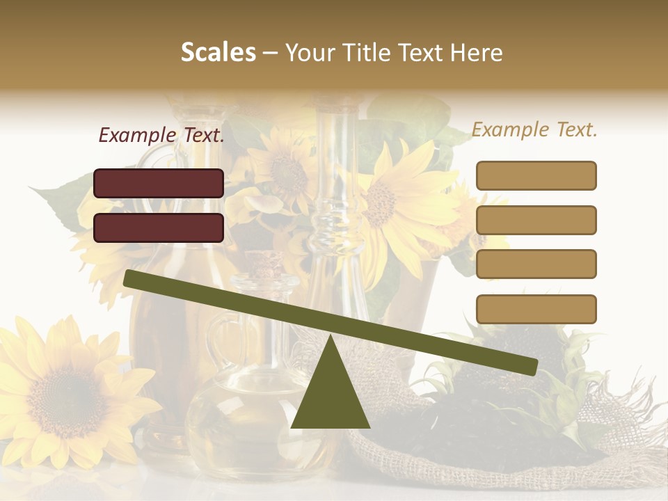 Sunflower Vegetable Oil PowerPoint Template