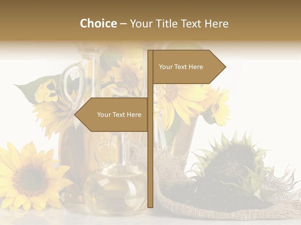 Sunflower Vegetable Oil PowerPoint Template
