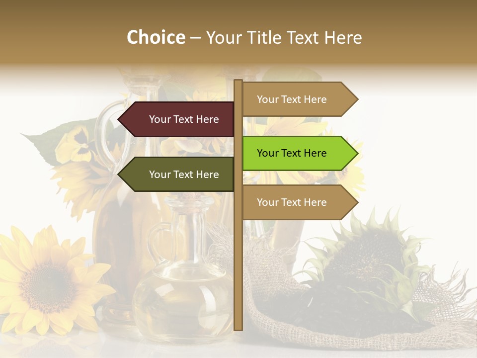 Sunflower Vegetable Oil PowerPoint Template