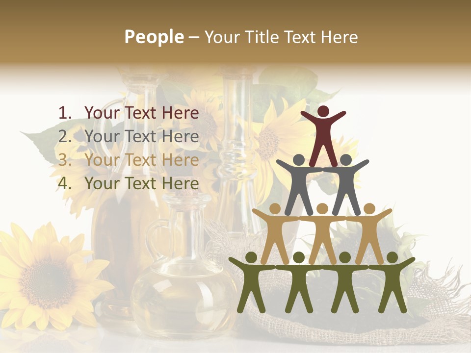 Sunflower Vegetable Oil PowerPoint Template