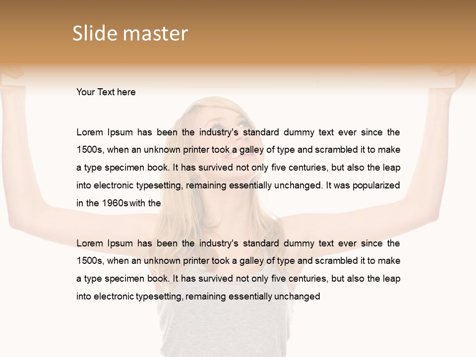 Studio Shot Positive Smile PowerPoint Template