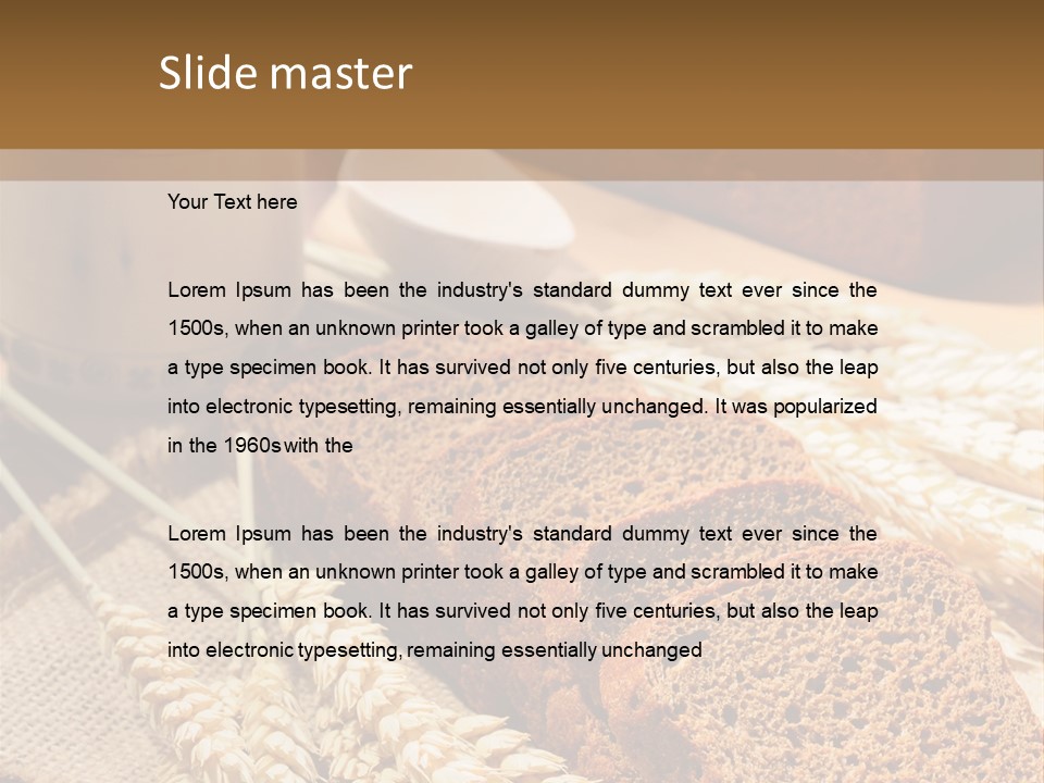 Cooking Grain Black PowerPoint Template