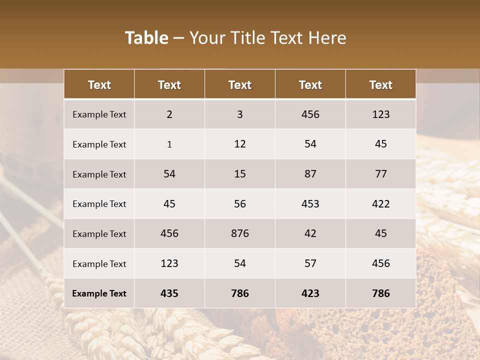 Cooking Grain Black PowerPoint Template