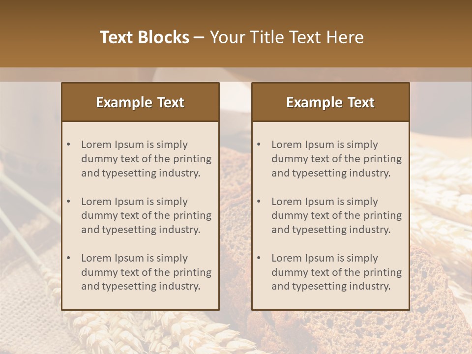 Cooking Grain Black PowerPoint Template