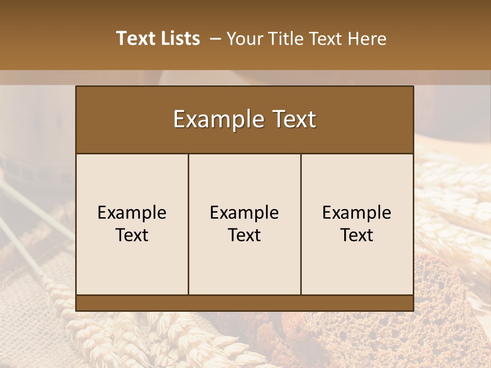 Cooking Grain Black PowerPoint Template