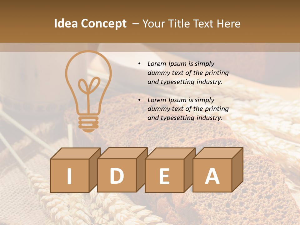 Cooking Grain Black PowerPoint Template