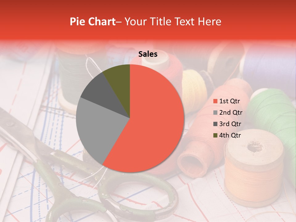 Buttons Cotton Tape Measure PowerPoint Template