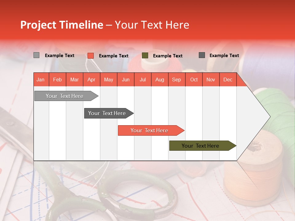 Buttons Cotton Tape Measure PowerPoint Template
