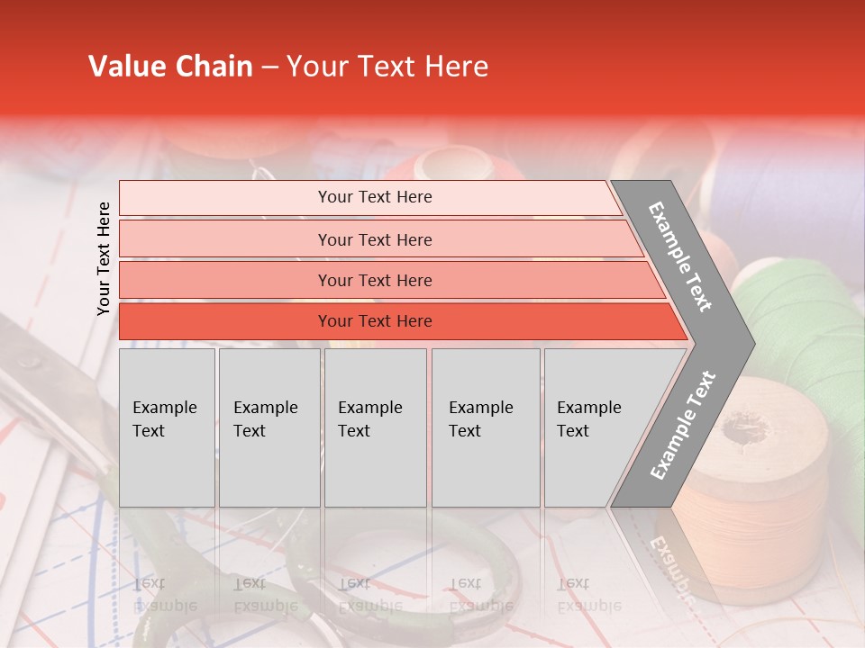 Buttons Cotton Tape Measure PowerPoint Template
