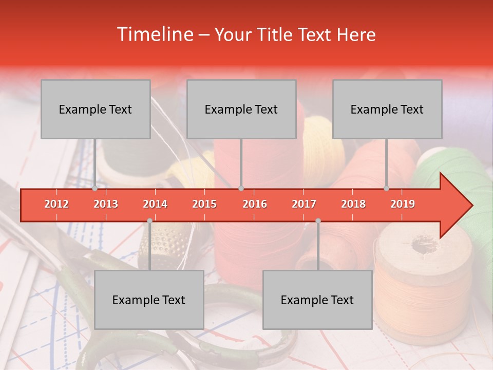 Buttons Cotton Tape Measure PowerPoint Template