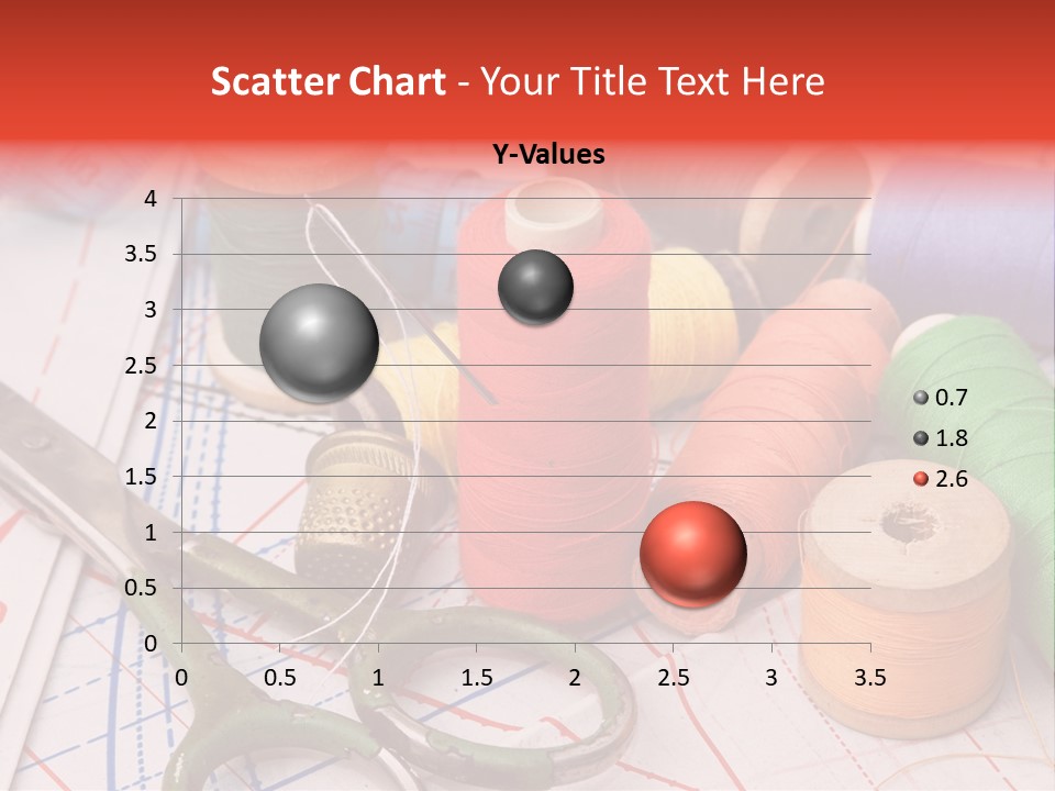 Buttons Cotton Tape Measure PowerPoint Template