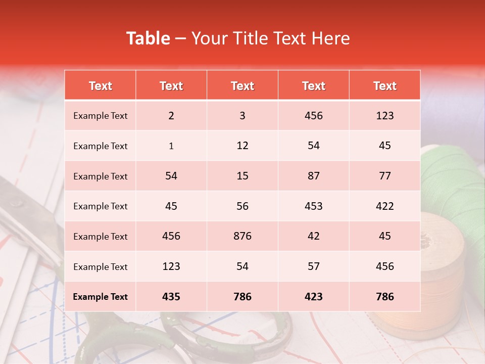 Buttons Cotton Tape Measure PowerPoint Template