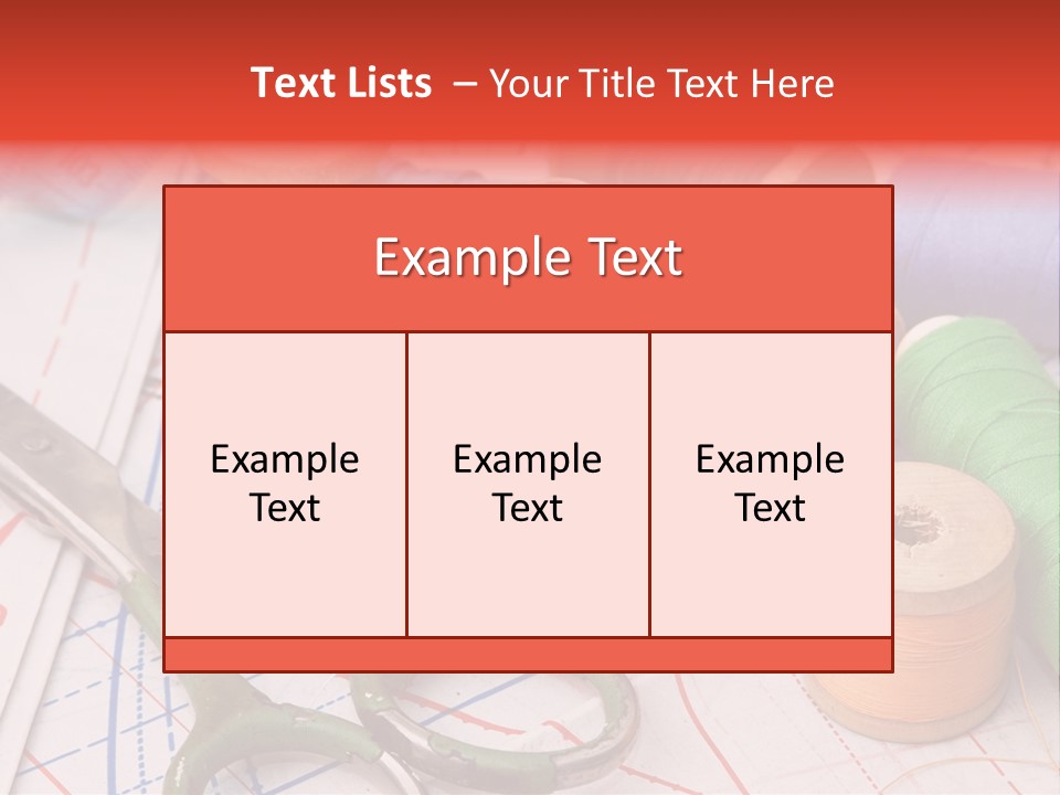 Buttons Cotton Tape Measure PowerPoint Template