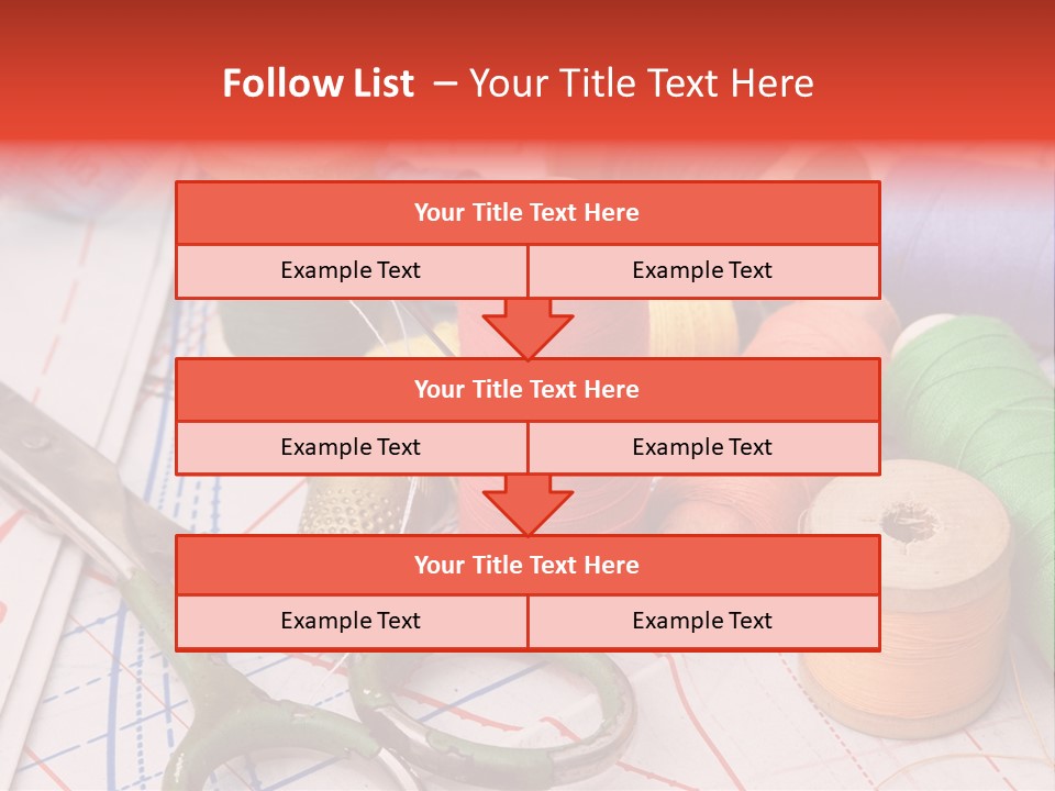Buttons Cotton Tape Measure PowerPoint Template