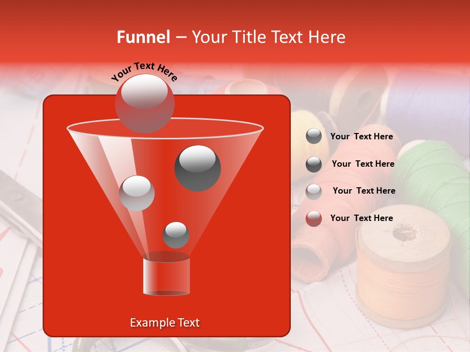 Buttons Cotton Tape Measure PowerPoint Template