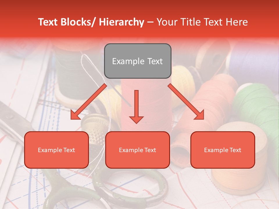 Buttons Cotton Tape Measure PowerPoint Template