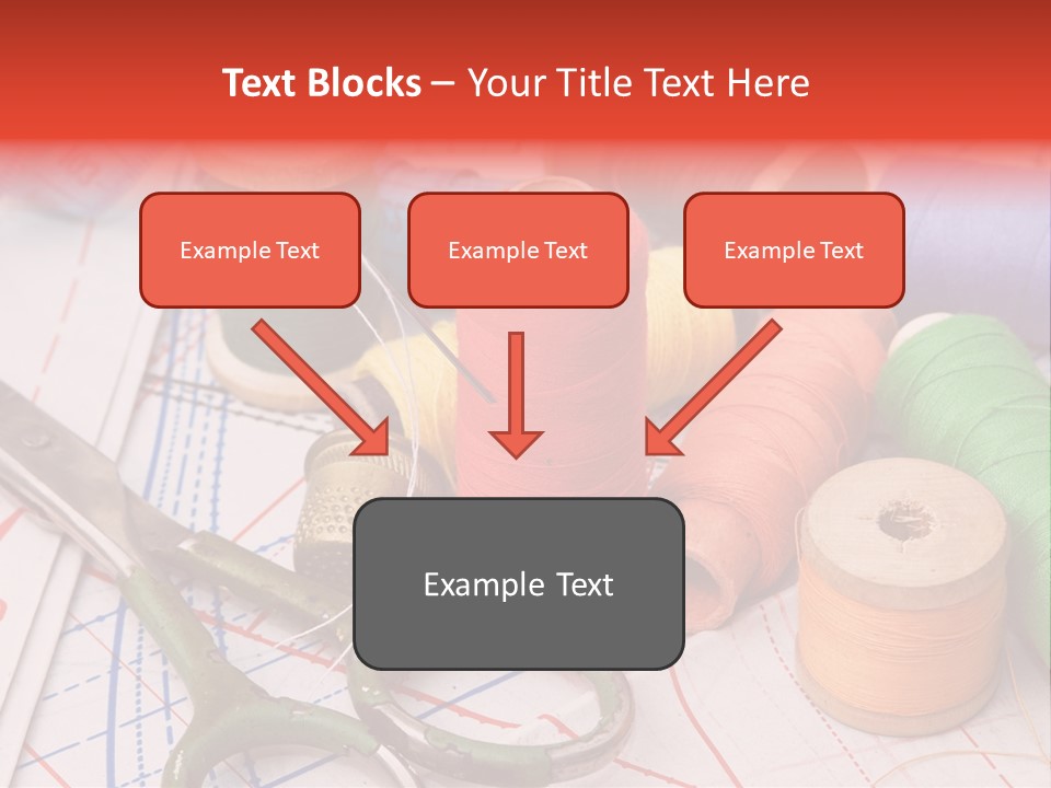 Buttons Cotton Tape Measure PowerPoint Template