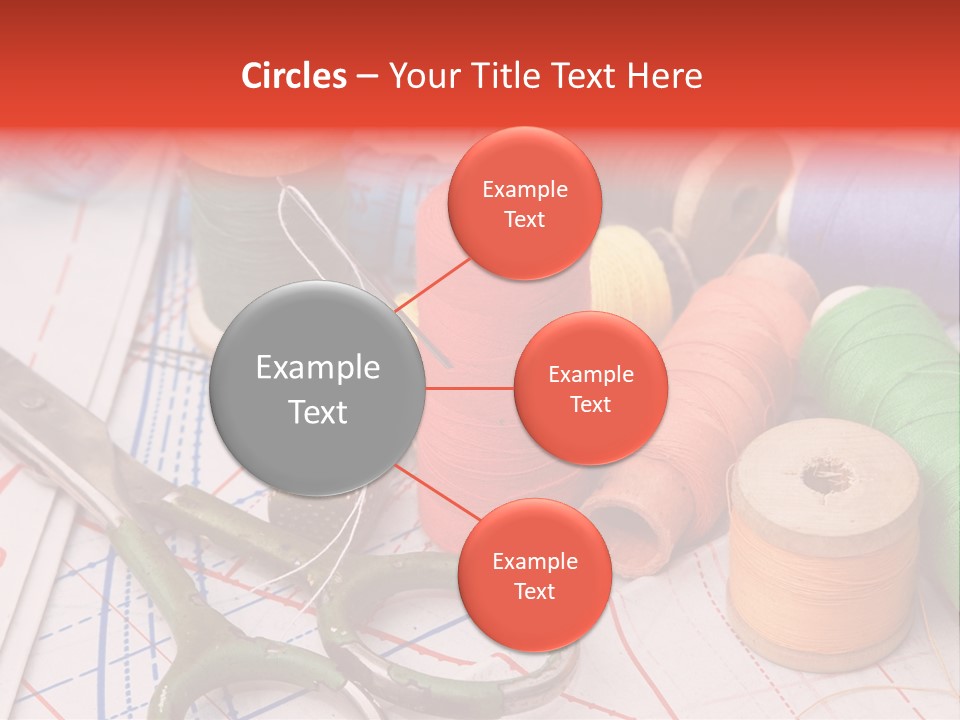 Buttons Cotton Tape Measure PowerPoint Template