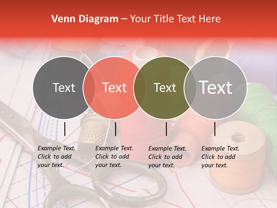 Buttons Cotton Tape Measure PowerPoint Template