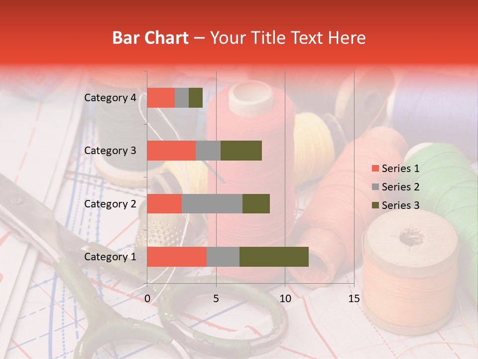 Buttons Cotton Tape Measure PowerPoint Template