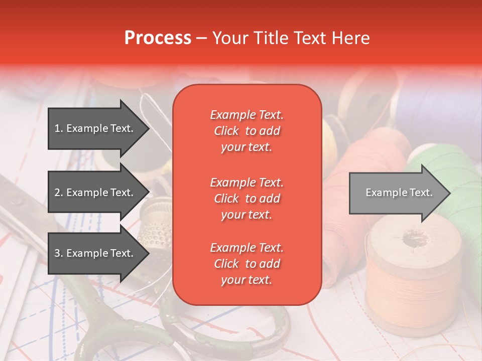 Buttons Cotton Tape Measure PowerPoint Template