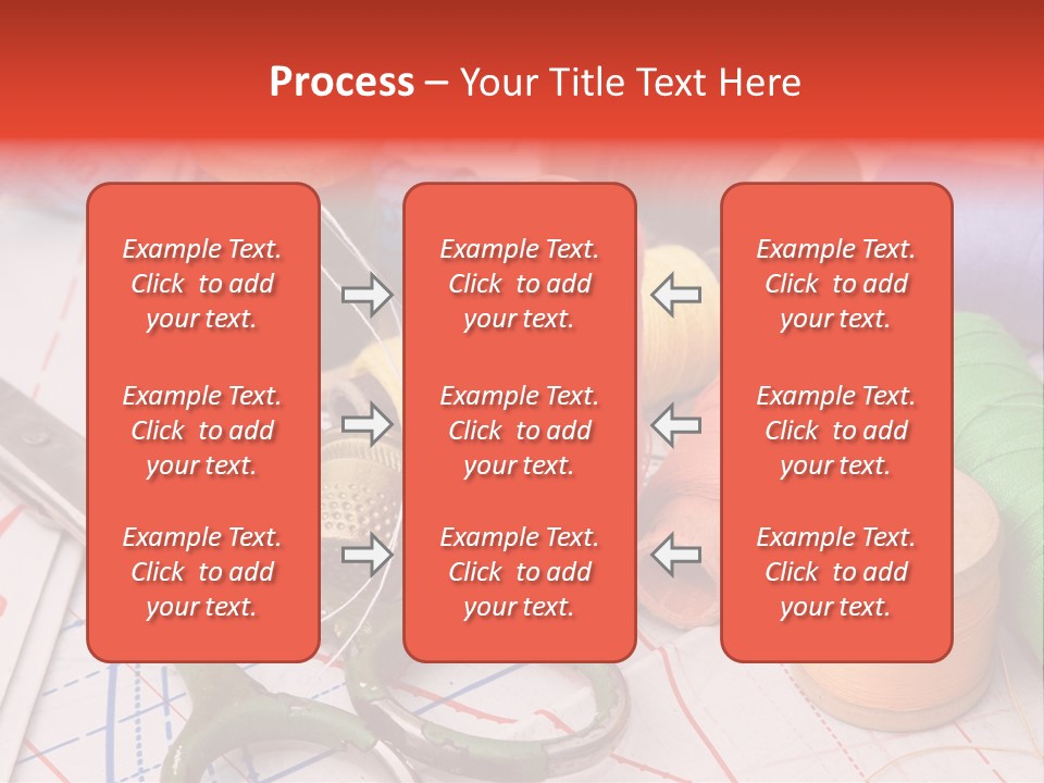 Buttons Cotton Tape Measure PowerPoint Template