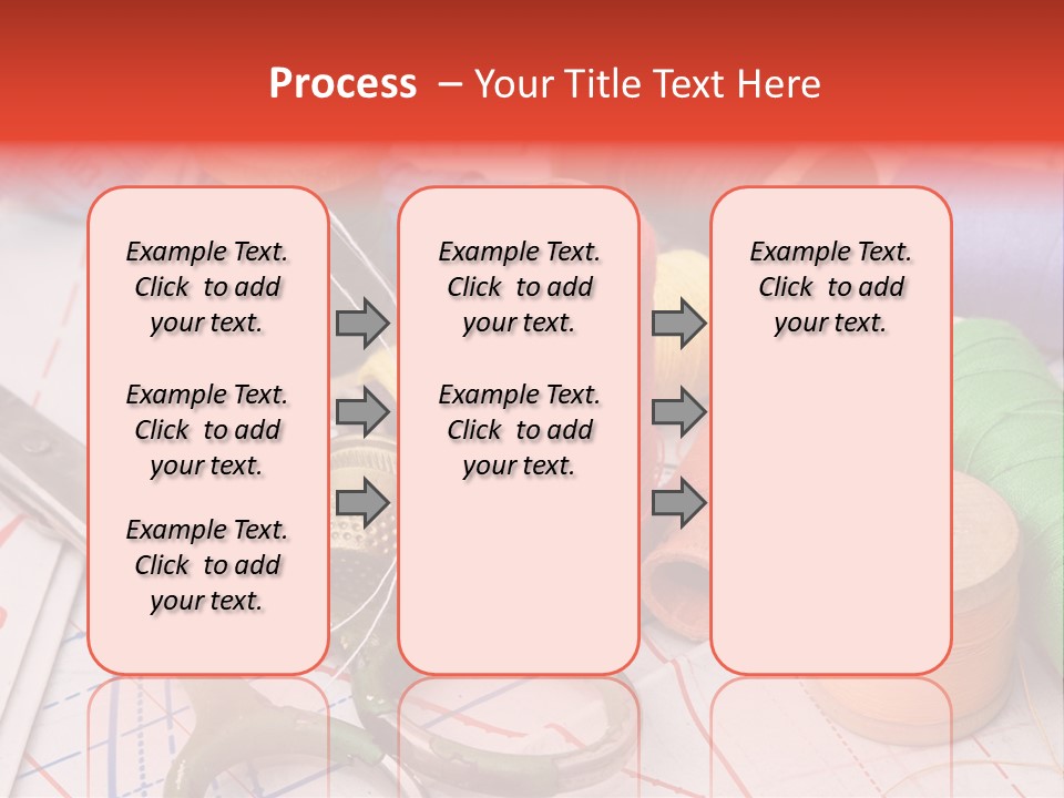 Buttons Cotton Tape Measure PowerPoint Template
