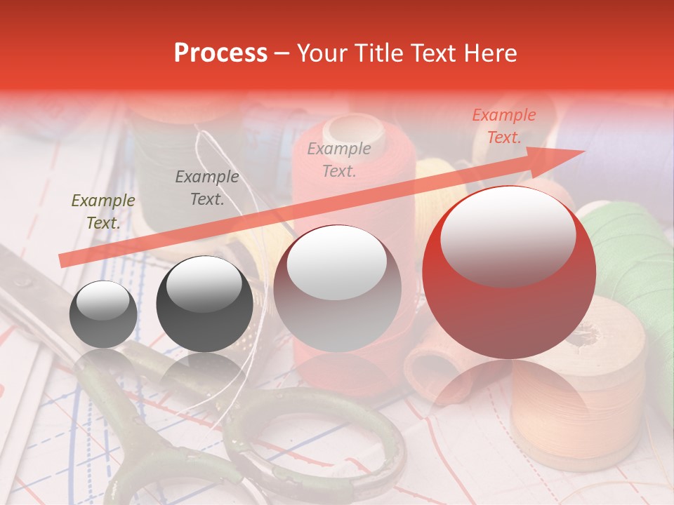 Buttons Cotton Tape Measure PowerPoint Template