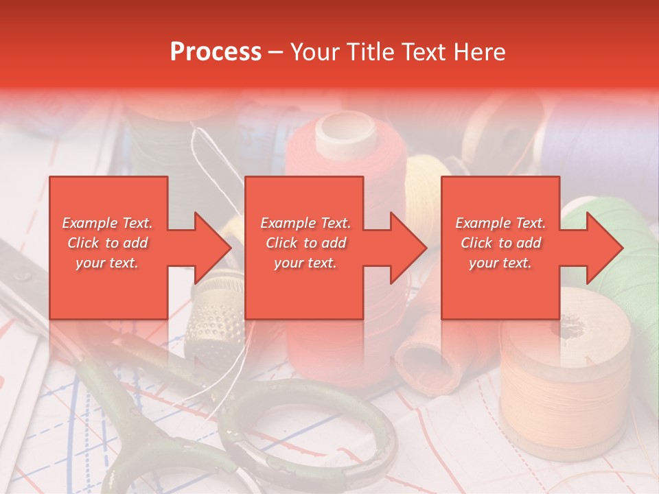 Buttons Cotton Tape Measure PowerPoint Template