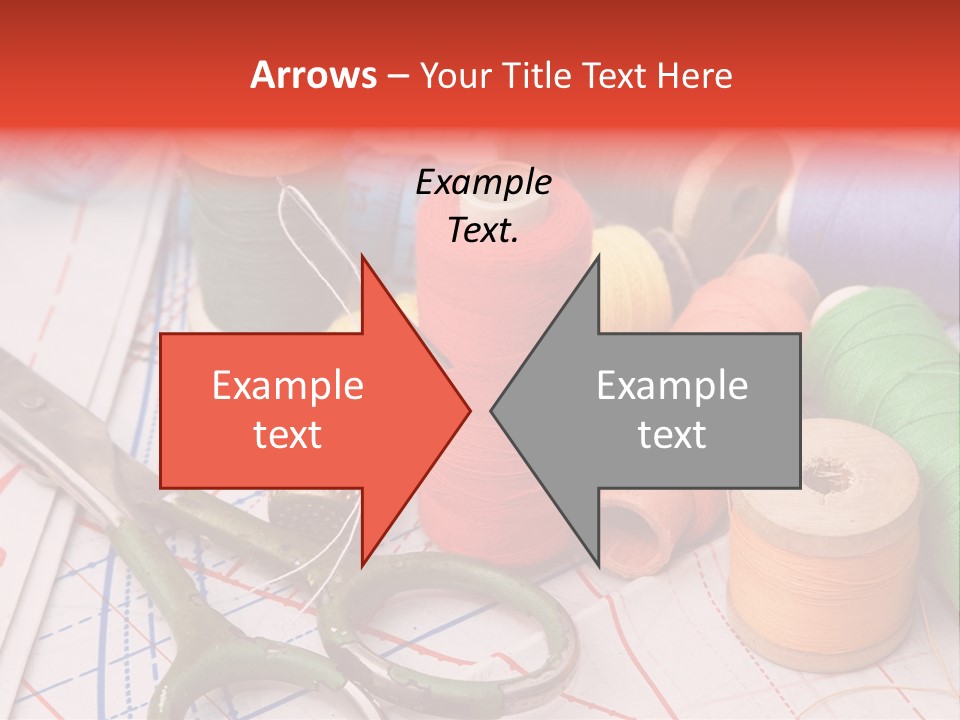 Buttons Cotton Tape Measure PowerPoint Template