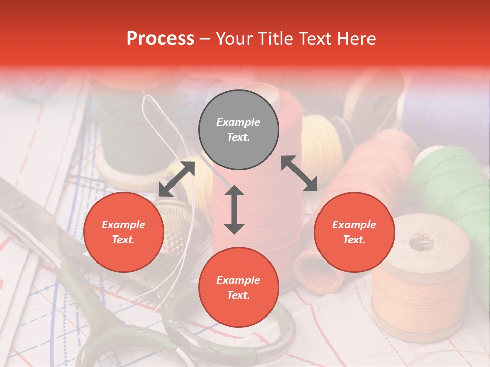 Buttons Cotton Tape Measure PowerPoint Template