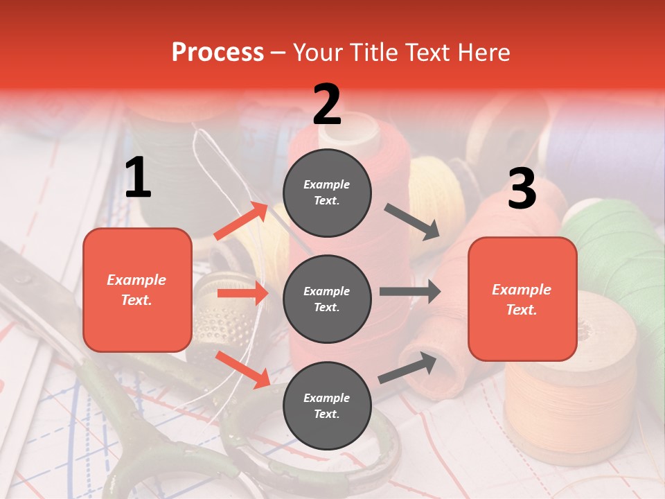 Buttons Cotton Tape Measure PowerPoint Template