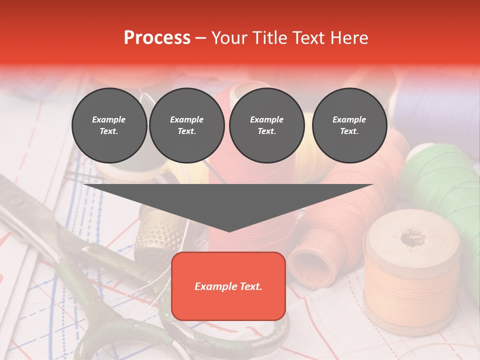 Buttons Cotton Tape Measure PowerPoint Template