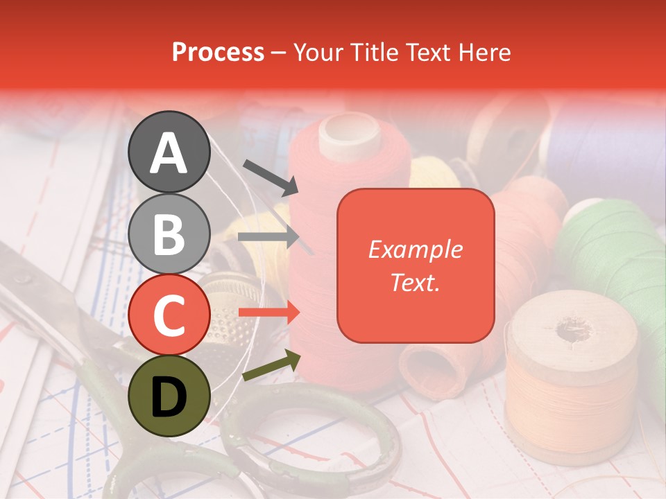 Buttons Cotton Tape Measure PowerPoint Template