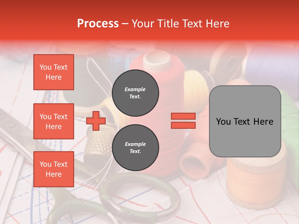 Buttons Cotton Tape Measure PowerPoint Template