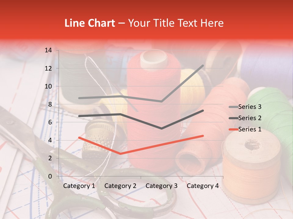 Buttons Cotton Tape Measure PowerPoint Template