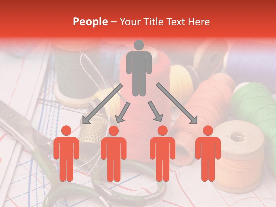 Buttons Cotton Tape Measure PowerPoint Template