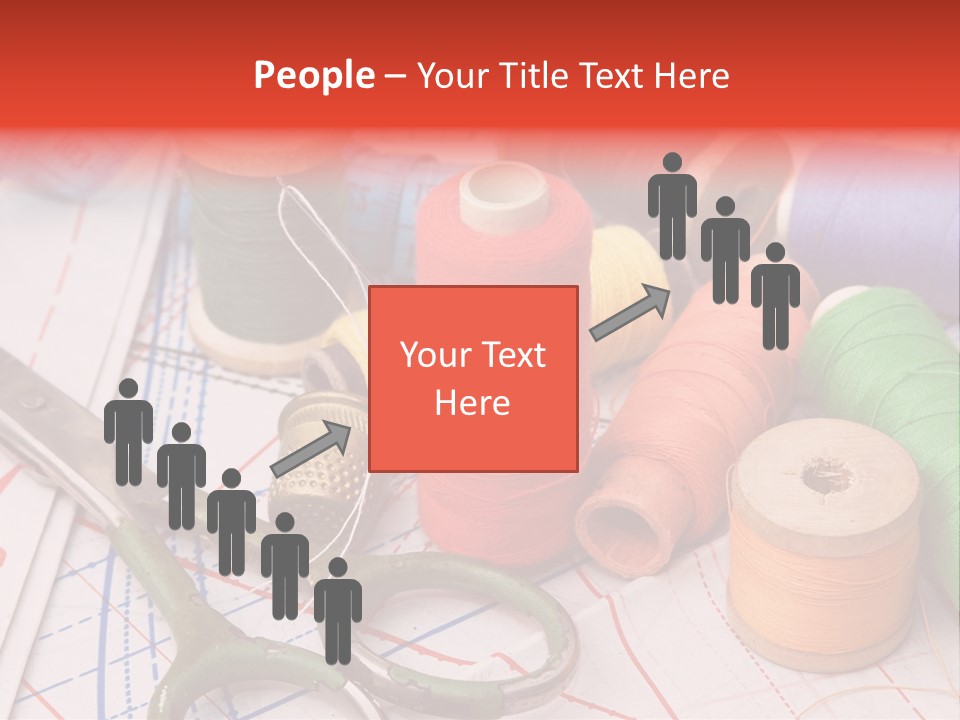 Buttons Cotton Tape Measure PowerPoint Template