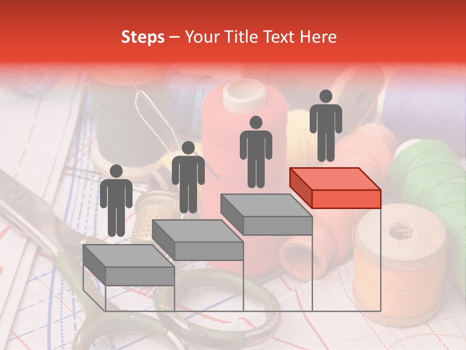 Buttons Cotton Tape Measure PowerPoint Template