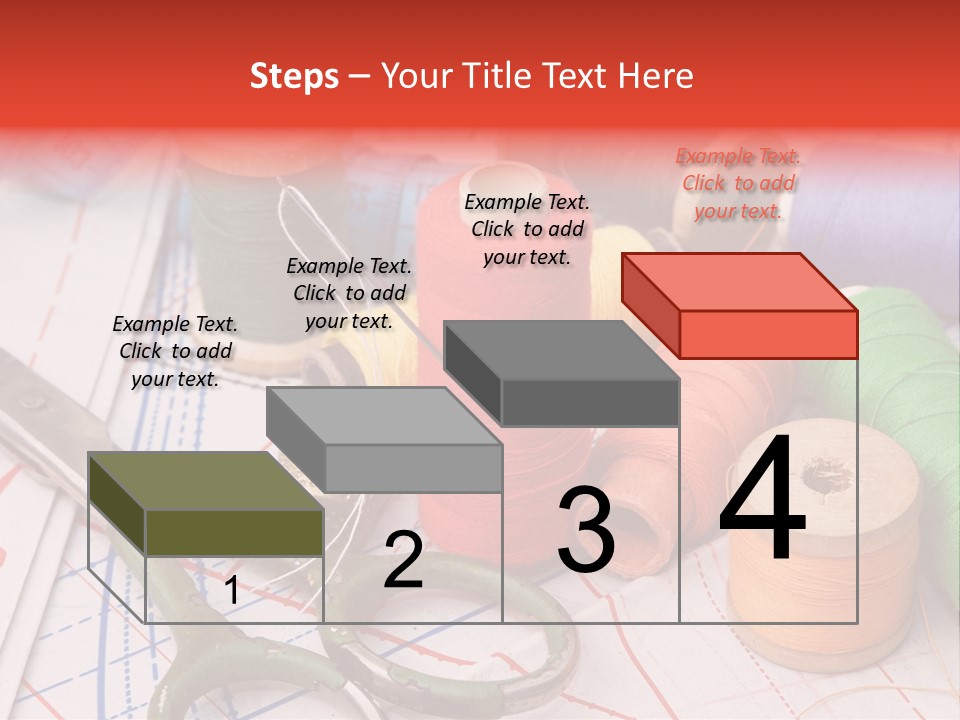 Buttons Cotton Tape Measure PowerPoint Template