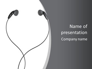 Music Headphones Sound PowerPoint Template