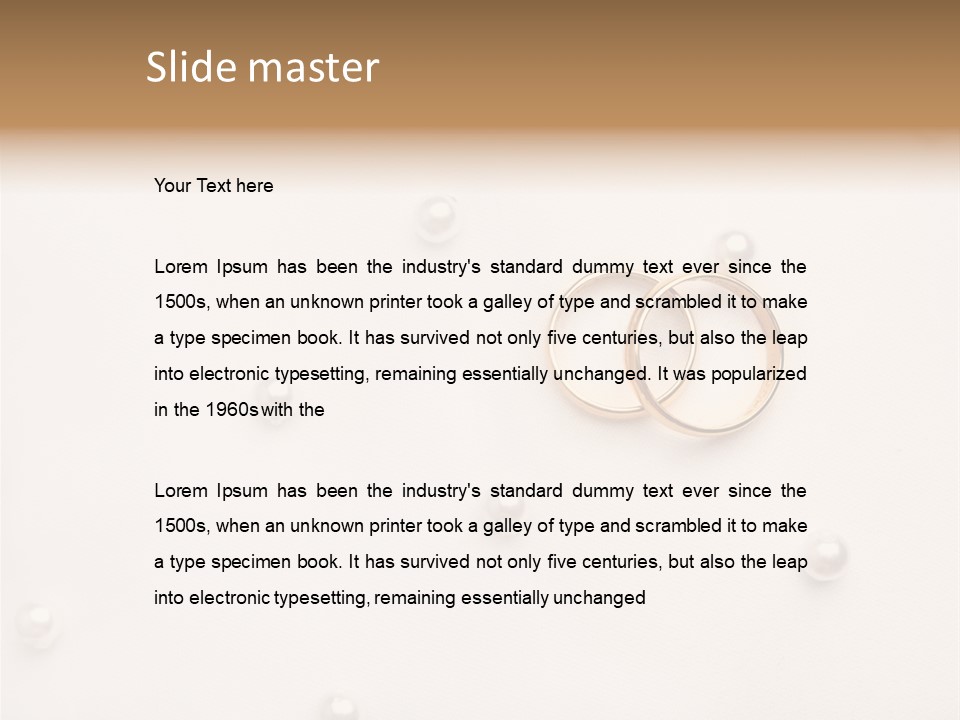 Golden Gold Ymbol PowerPoint Template