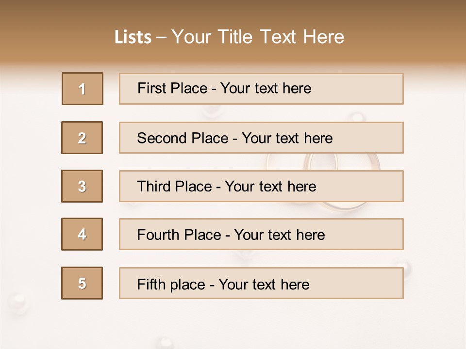 Golden Gold Ymbol PowerPoint Template