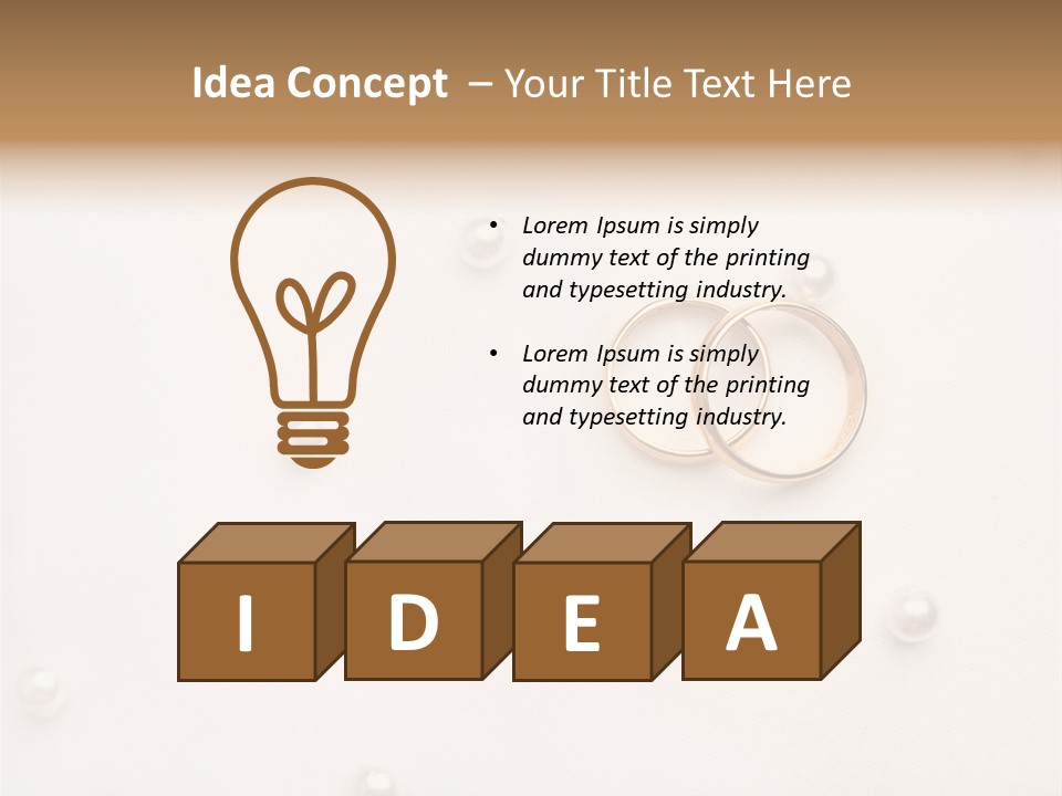 Golden Gold Ymbol PowerPoint Template